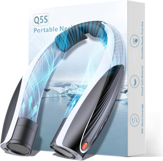 Portable Neck Fan, 20H Runtime Cooling Fan, 6 Speeds 360° Airflow Personal Fan, Rechargeable Hands Free with 6000Mah Battery Wearable Fan Gifts for Women Men Outdoor Travel Camping