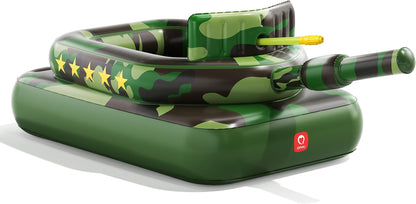 Inflatable Tank Pool Float for Adults & Kids – Ride-On Camouflage Floaty with Water Cannon, Swim Raft Toy for Boys Girls, Lake Beach Backyard Party Floaties