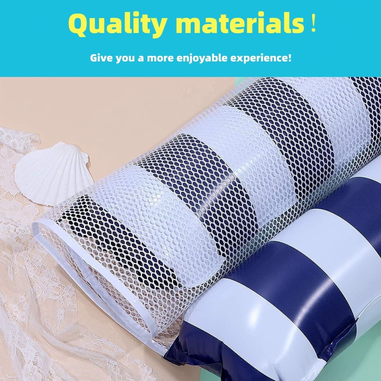 4 Pack Upgrated XL Water Pool Floats, 4-In-1 (Hammock, Saddle, Lounge Chair, Drifter) Multi-Purpose Water Pool Float, Non-Stick PVC Material.
