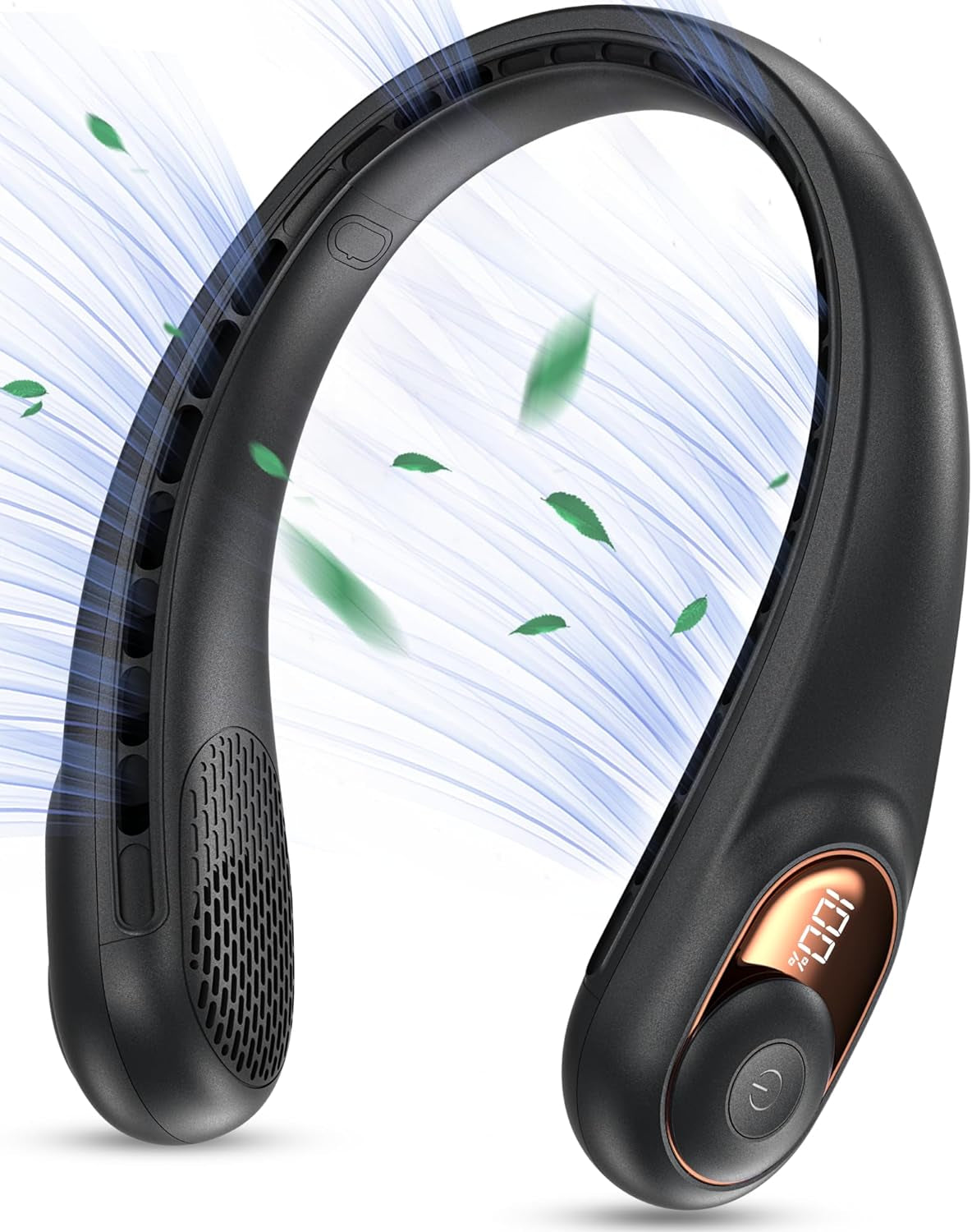 Neck Fan, Portable Bladeless Neck Fans, Upgrade 360° Airflow, Super Quiet, 3 Speeds, 4000Mah Personal Wearable Neck Fan, Upgraded Cooling Air Volume USB Rechargeable Hands Free Fan
