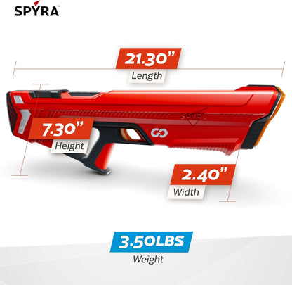 Electric Water Blaster, Outdoor Squirt Gun with LED Display, go, Red - Automatic Water Blast Guns for Beach, Backyard, Patio, and Garden