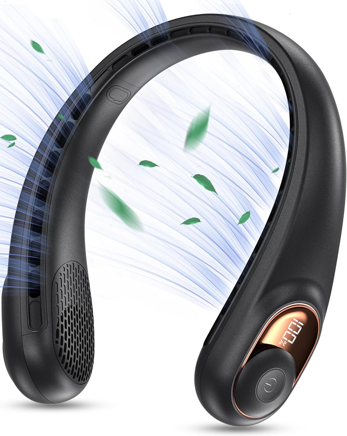 Neck Fan, Portable Bladeless Neck Fans, Upgrade 360° Airflow, Super Quiet, 3 Speeds, 4000Mah Personal Wearable Neck Fan, Upgraded Cooling Air Volume USB Rechargeable Hands Free Fan