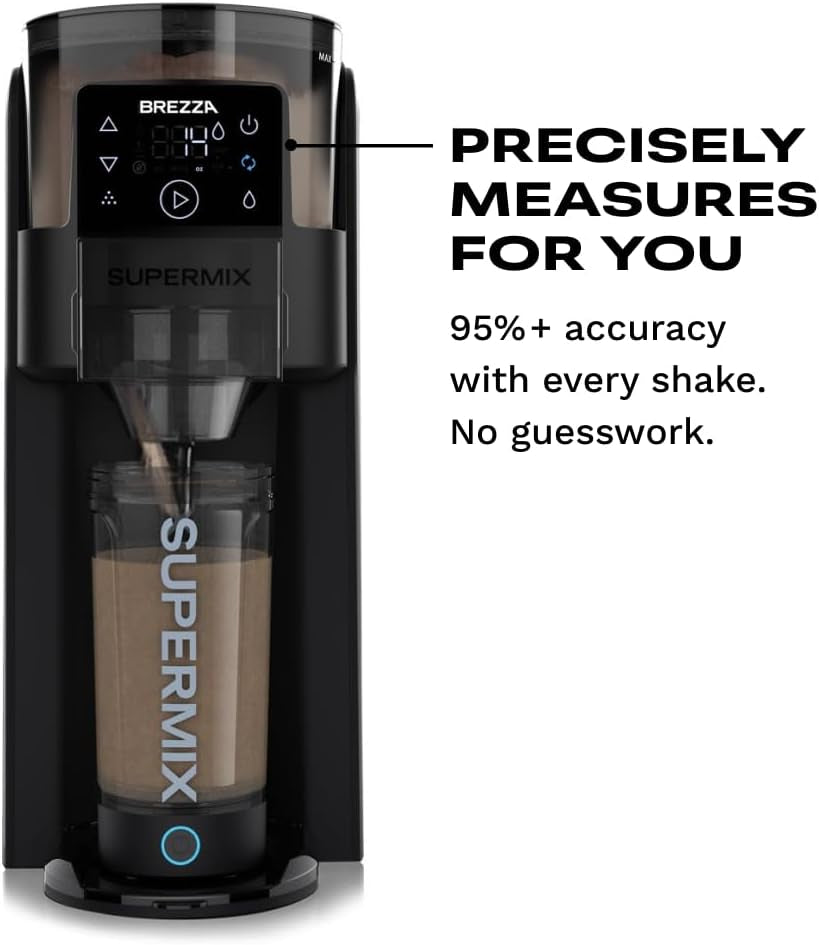 Automatic Protein Shake Maker – Electric Powder Dispenser & Mixing Cup System | 24 Oz Bpa-Free Tritan | Clump-Free Shakes in 25 Seconds