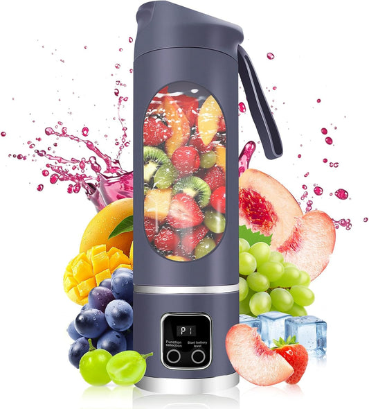 Portable Blender Personal Electric USB | 500Ml Portable Juicer for Shakes and Smoothies | Small Blender for Mixing | Compact Convenient Versatile Kitchen Small Appliance for Home (Purple)