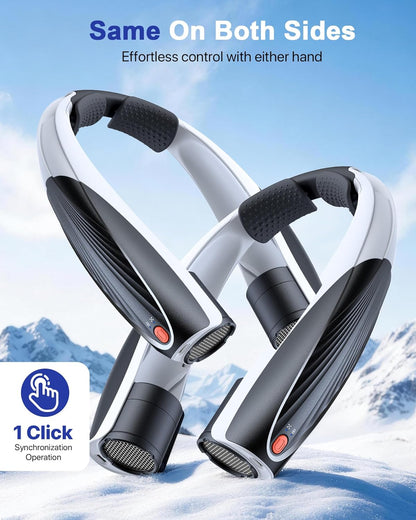 Portable Neck Fan, 20H Runtime Cooling Fan, 6 Speeds 360° Airflow Personal Fan, Rechargeable Hands Free with 6000Mah Battery Wearable Fan Gifts for Women Men Outdoor Travel Camping