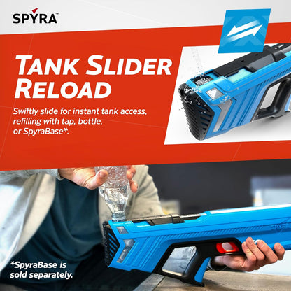 Electric Water Blaster, Outdoor Squirt Gun with LED Display, go, Blue- Automatic Water Blast Guns for Beach, Backyard, Patio, and Garden