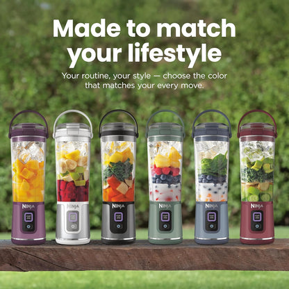 Portable Blender, Cordless, 18Oz. Vessel, Personal Blender-For Shakes & Smoothies, BPA Free, Leakproof-Lid & Sip Spout, USB-C Rechargeable, Dishwasher Safe Parts, Denim Blue