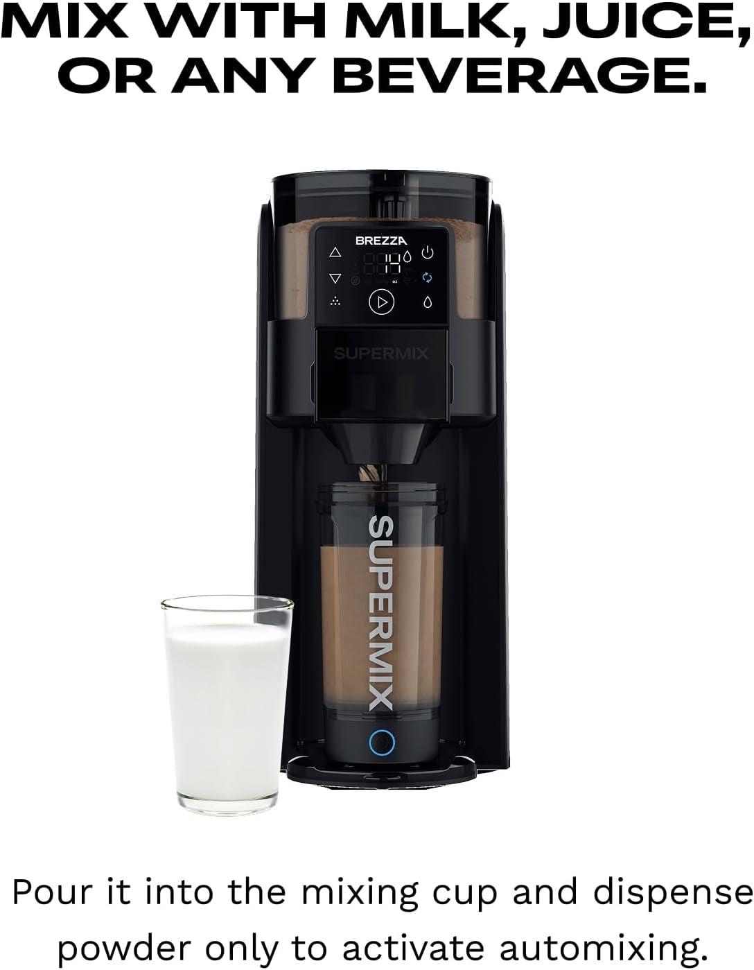 Automatic Protein Shake Maker – Electric Powder Dispenser & Mixing Cup System | 24 Oz Bpa-Free Tritan | Clump-Free Shakes in 25 Seconds